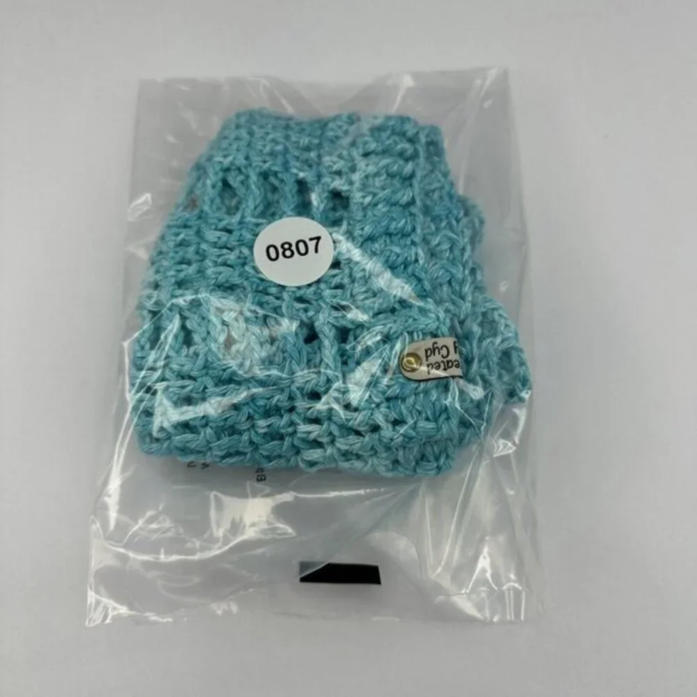 Created By Cyd Slouchy Snoody Beanie JAS Big Twist‎ Ocean Splash Crochet Hat NEW